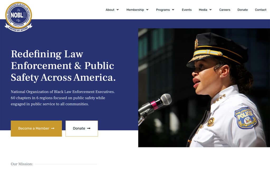 NOBLE Website Screenshot